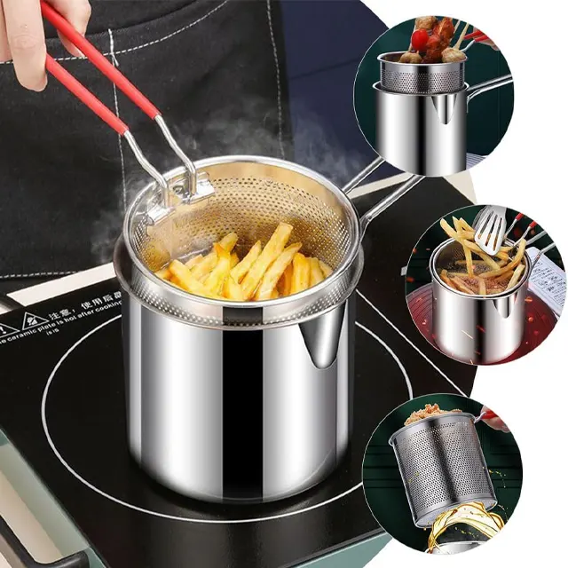 Stainless Steel Deep Fryer with Filter Rack